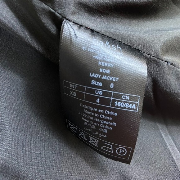 Ba&sh Blazer Women Sz XS Black Kerry Lady Jacket Business Work MSRP $325 - Picture 7 of 11